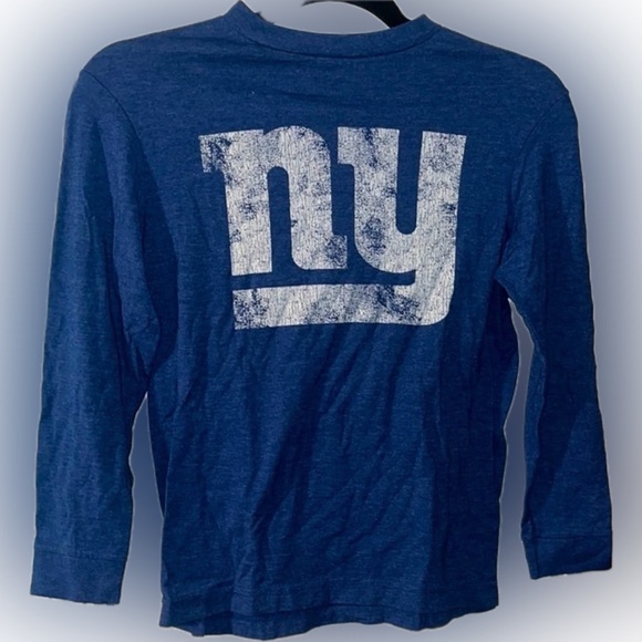 NFL Other - NFL Long Sleeve T-shirt Tee Kids 8 Medium New York Giants Football Distressed